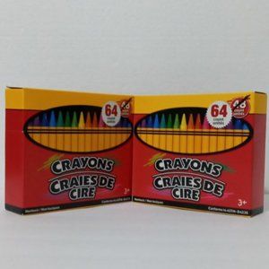 2 BOXES CRAYONS (128pc) Non-Toxic